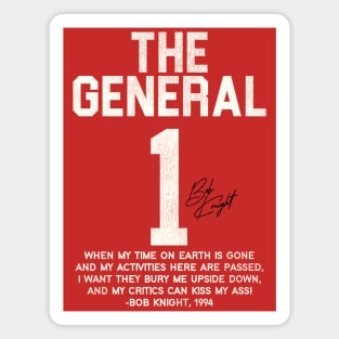 The General Jersey / Bobby Knight Quote Magnet